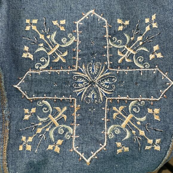 VTG Dont Mess With Texas Vest Women Medium Western Festive Cowboy Studded Cross - Picture 7 of 9